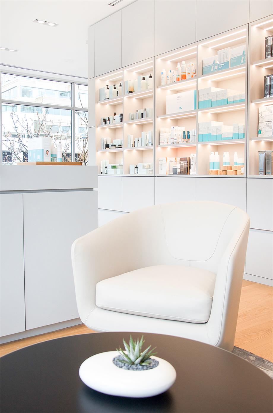商業空間,美容空間,美容院設計,白空間,皮膚護理中心