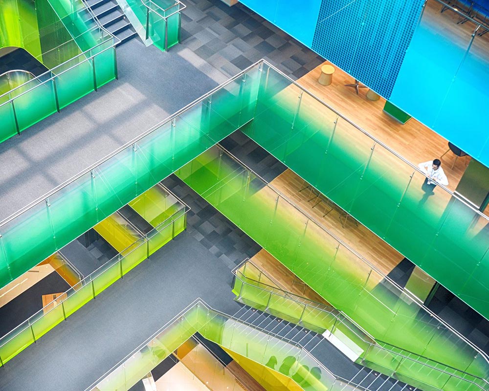 蘇州微軟研發中心,蘇州辦公室設計,現代風格辦公室設計,彩色風格辦公室設計,科技公司辦公室設計