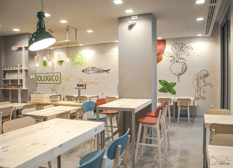 清新風格餐廳設計