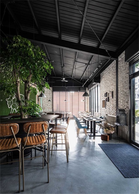 台灣餐廳設計,台中Gatto Bianc咖啡館,餐飲空間,法式風格,法國工業風,