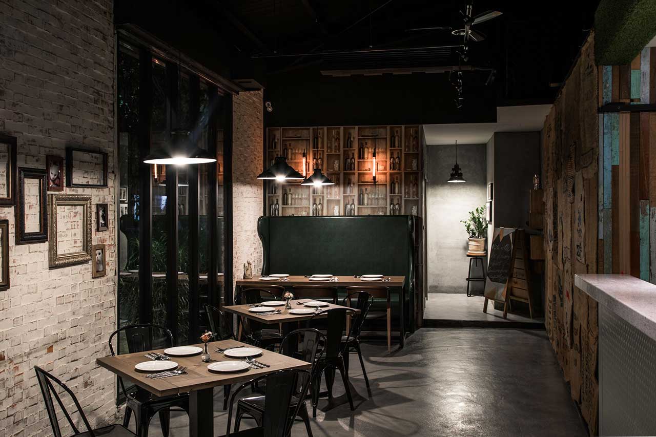 台灣餐廳設計,台中Gatto Bianc咖啡館,餐飲空間,法式風格,法國工業風,