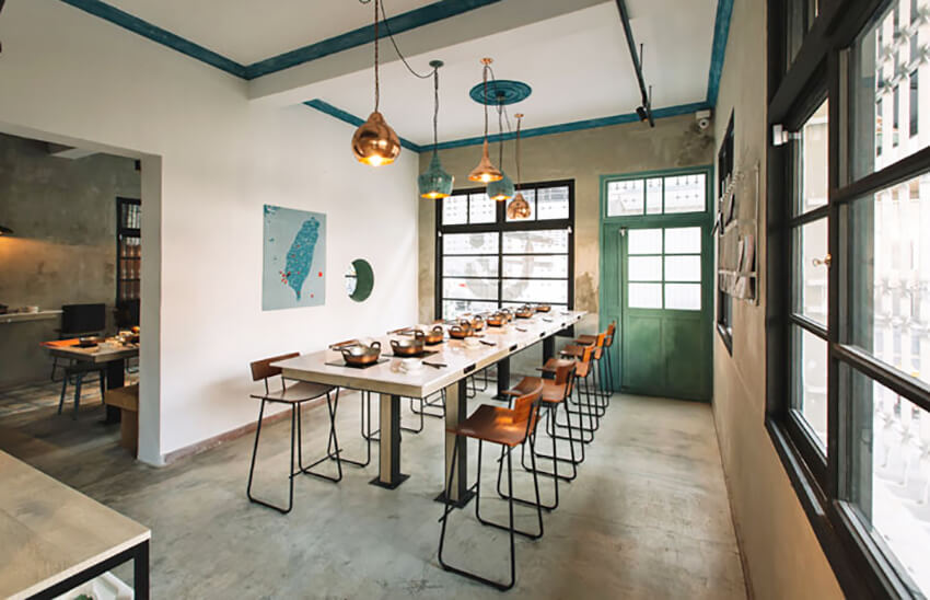 火鍋店設計,商業空間,餐飲空間,工業風,建築改造