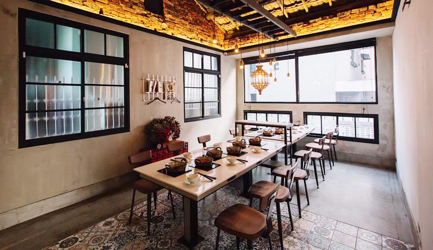 火鍋店設計,商業空間,餐飲空間,工業風,建築改造