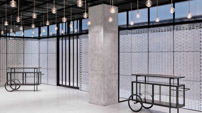 如恩設計,Bei Space,北京瑜舍酒店,多功能會議廳設計,玻璃磚材質