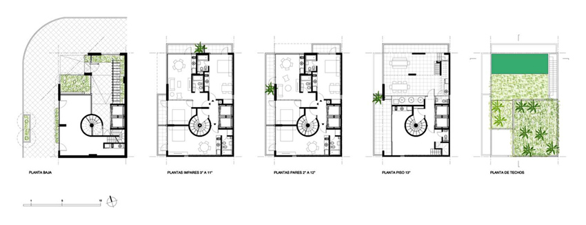 住宅空間,青年公寓設計,商業空間,阿根廷Pueyrredón 1101 Building,清水模