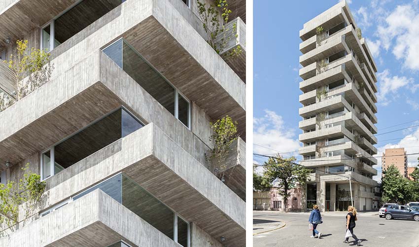 住宅空間,青年公寓設計,商業空間,阿根廷Pueyrredón 1101 Building,清水模