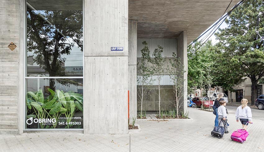 住宅空間,青年公寓設計,商業空間,阿根廷Pueyrredón 1101 Building,清水模