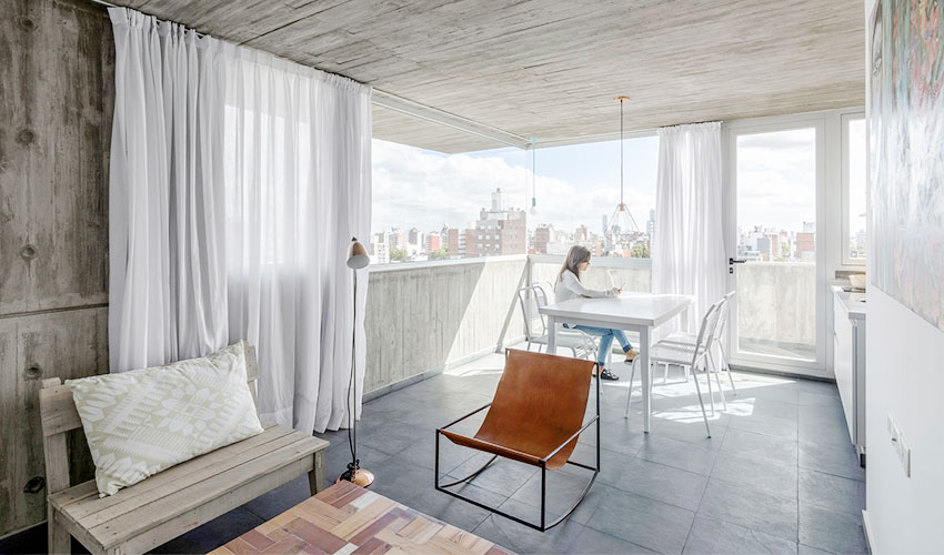 住宅空間,青年公寓設計,商業空間,阿根廷Pueyrredón 1101 Building,清水模