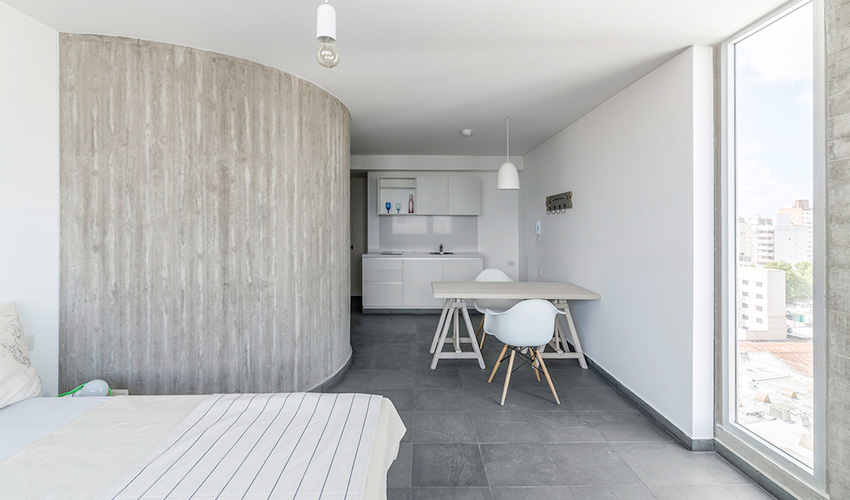 住宅空間,青年公寓設計,商業空間,阿根廷Pueyrredón 1101 Building,清水模