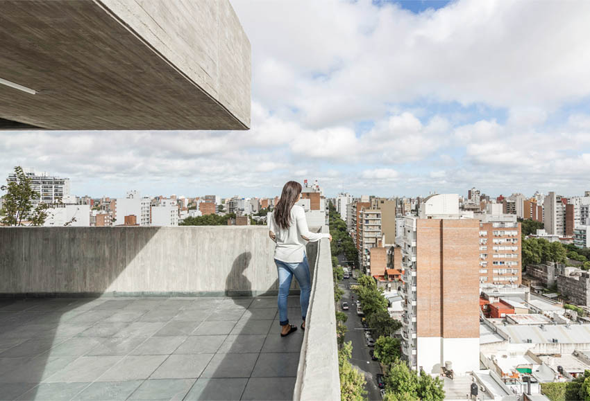 住宅空間,青年公寓設計,商業空間,阿根廷Pueyrredón 1101 Building,清水模