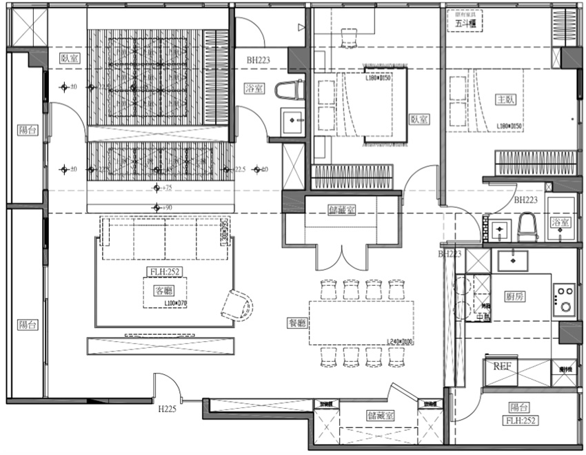 132平米住宅設計,住宅翻新設計,132平米住宅改造設計,北歐風格住宅設計,老房改造