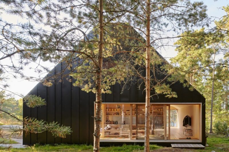 北歐群島上的森林小屋