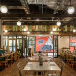 倫敦工業風機場餐廳設計