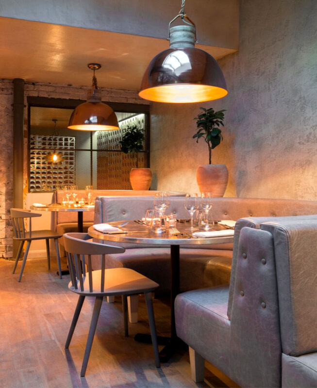 倫敦工業風餐廳設計