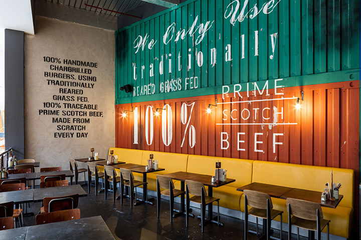 格拉斯哥創意工業風漢堡店設計，格拉斯哥創意工業風漢堡店設計