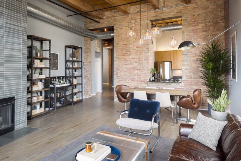 芝加哥複古工業風公寓設計