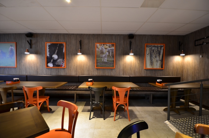 工業風Pampa Burger餐廳設計，工業風餐廳設計