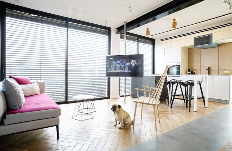 以色列現代工業風格開放式小宅