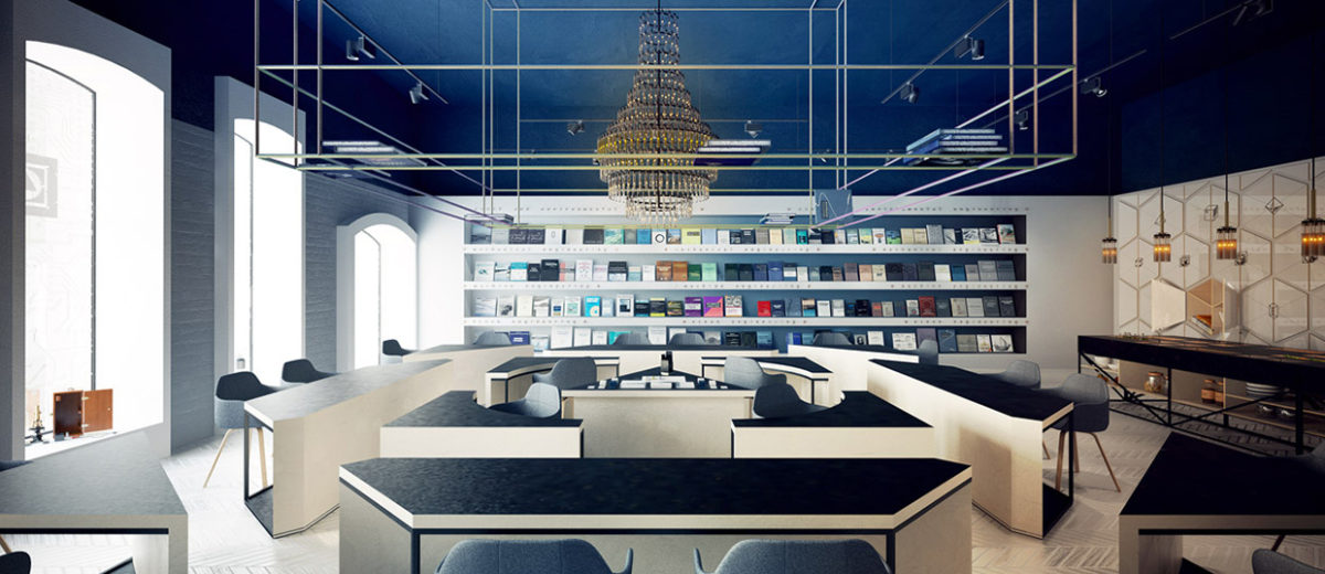  咖啡吧&圖書館設計，多業態空間設計
