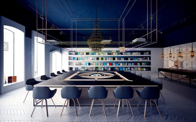 摩爾多瓦咖啡&圖書館精品空間設計