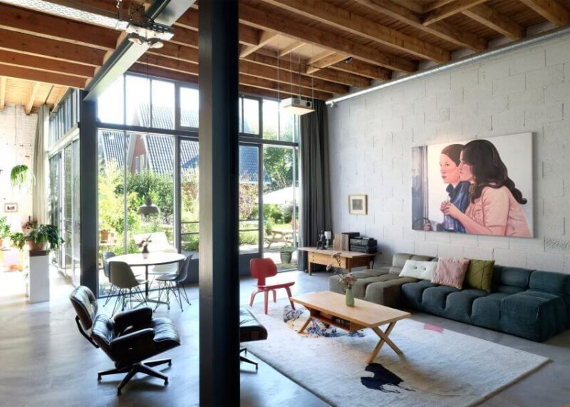 建築改造之阿姆斯特丹穀倉房子翻新的LOFT公寓