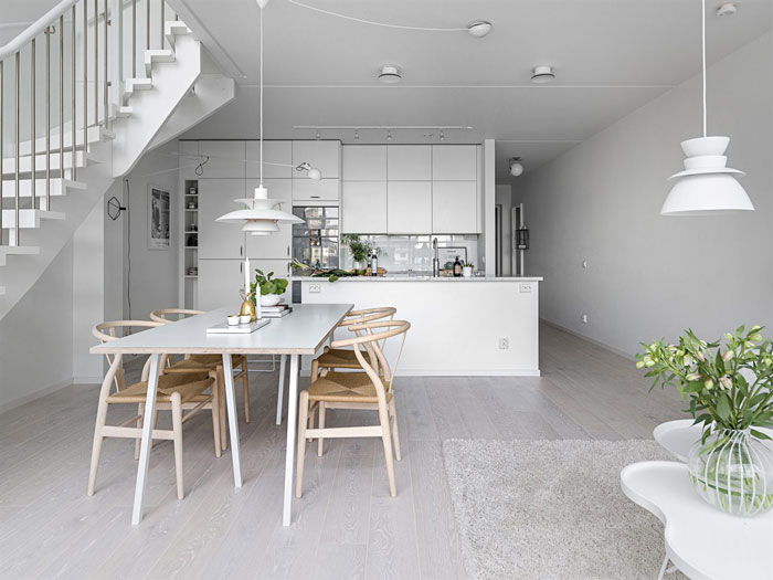 北歐設計,白色公寓設計,廢棄的工業工廠改造設計