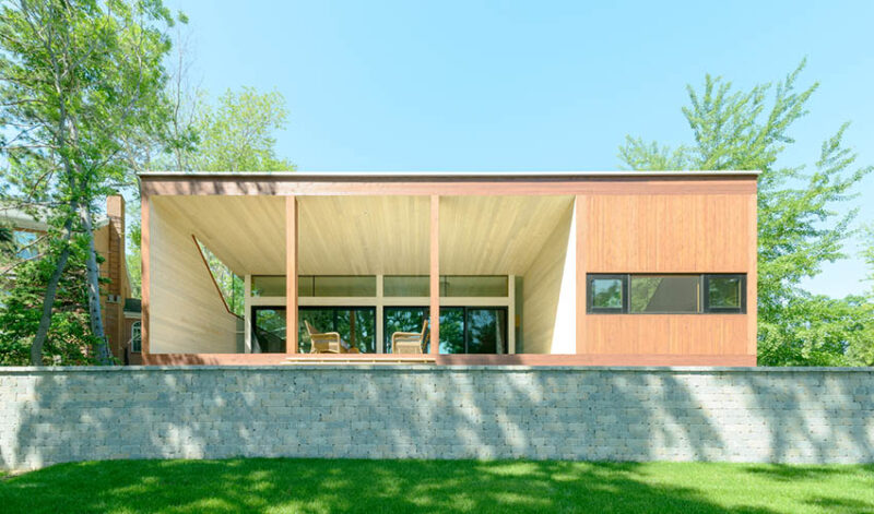自然框景盡收眼底的木造幾何住宅