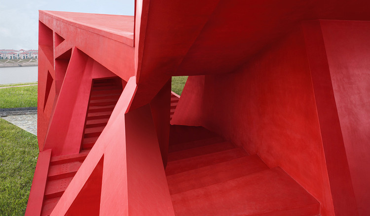 紅色建築設計,國外建築設計案例,彩色建築外立麵設計