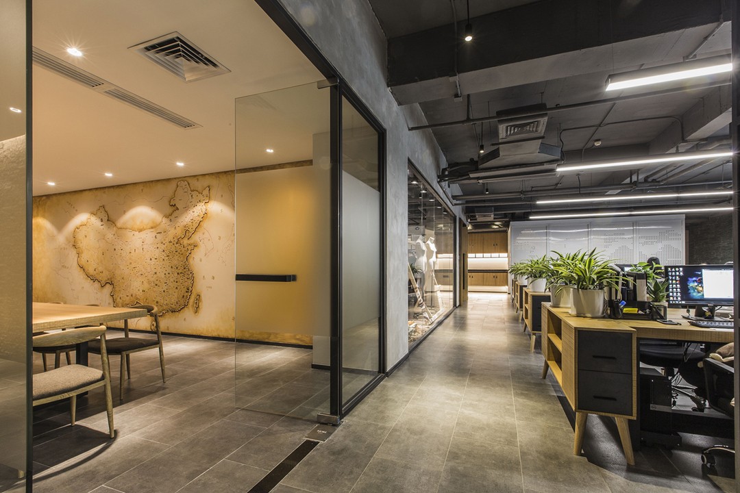 辦公空間,國內辦公室設計,服裝公司辦公室設計,中國風辦公室