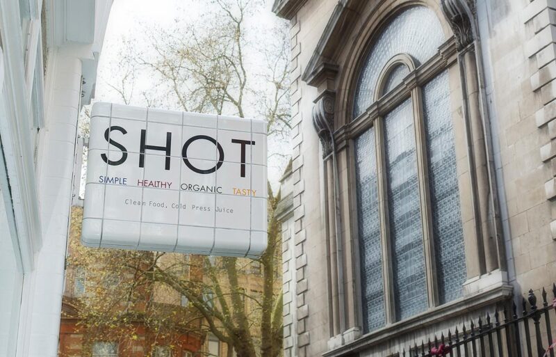 倫敦街道上的獨特街頭形象—倫敦SHOT健康食品吧設計