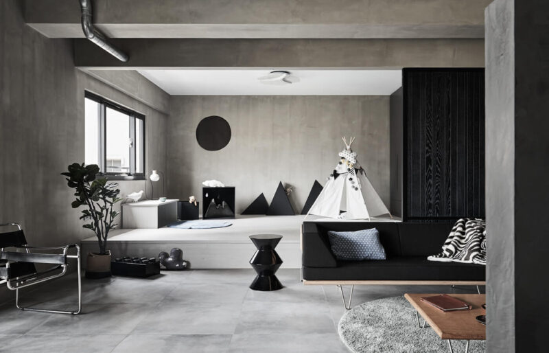 剛中帶柔—台灣165平米工業風混搭北歐風住宅