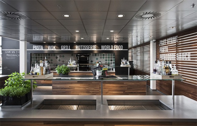 LOFT餐廳設計 LOFT風格裝修效果圖 耐克公司員工餐廳