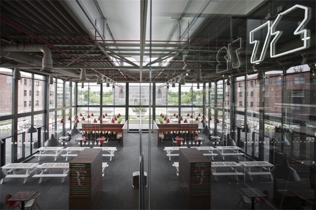 LOFT餐廳設計 LOFT風格裝修效果圖 耐克公司員工餐廳