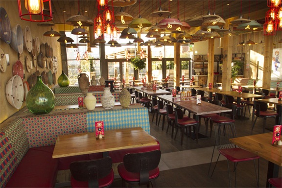 LOFT餐廳設計 LOFT風格裝修效果圖 創意餐廳設計 Nando’s主題餐廳