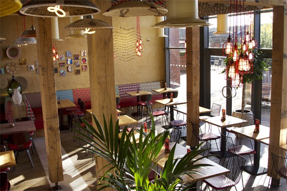 LOFT餐廳設計 LOFT風格裝修效果圖 創意餐廳設計 Nando’s主題餐廳