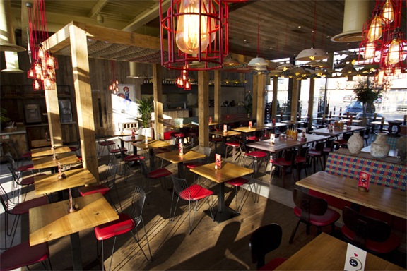 LOFT餐廳設計 LOFT風格裝修效果圖 創意餐廳設計 Nando’s主題餐廳