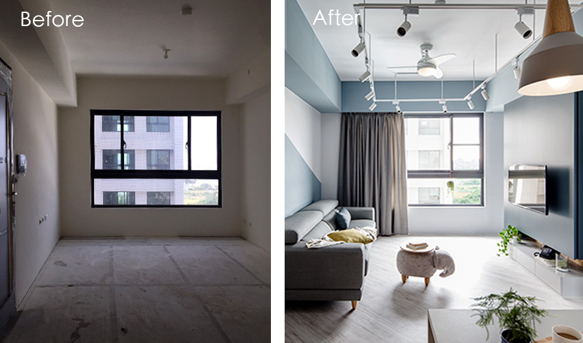 住宅空間,台灣設計,住宅翻新設計,66平米住宅設計,北歐loft風,混搭風