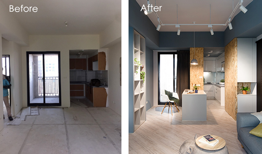 住宅空間,台灣設計,住宅翻新設計,66平米住宅設計,北歐loft風,混搭風