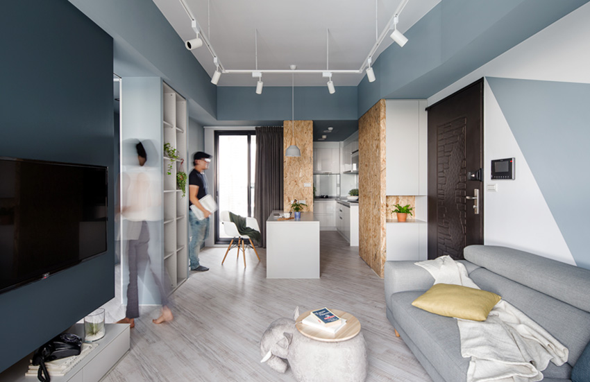 住宅空間,台灣設計,住宅翻新設計,66平米住宅設計,北歐loft風,混搭風