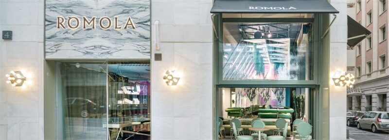 大理石做天花，馬德裏romola咖啡廳餐廳