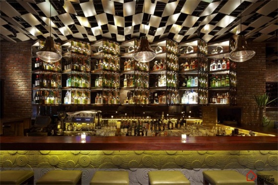 上海LOFT風格布朗石酒吧設計