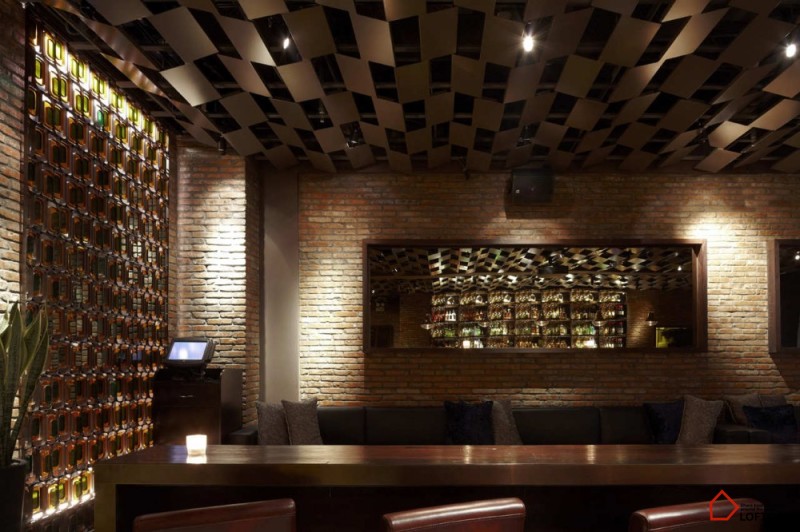 上海LOFT風格布朗石酒吧設計