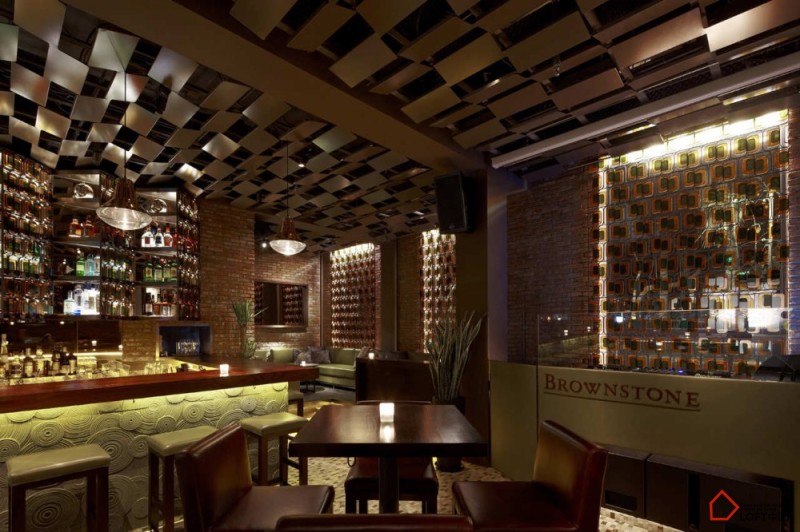 上海LOFT風格布朗石酒吧設計