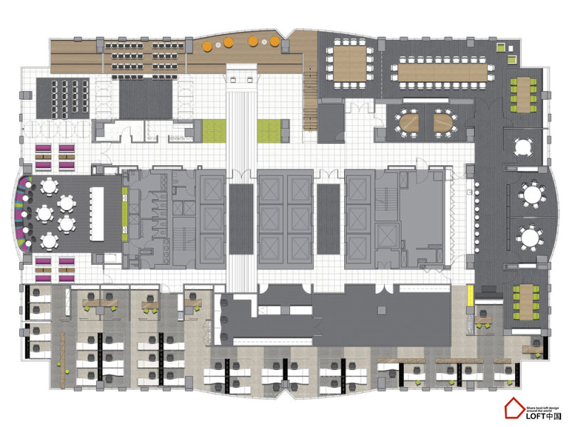 LOFT風格設計公司辦公室設計效果圖