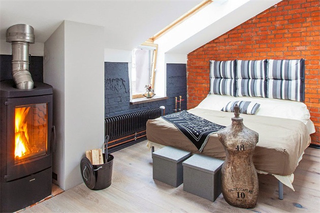 LOFT風格斜頂閣樓裝修設計效果圖