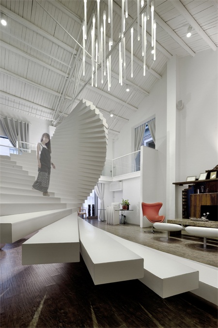 浮沉設計工作室LOFT風格辦公室裝修設計效果圖