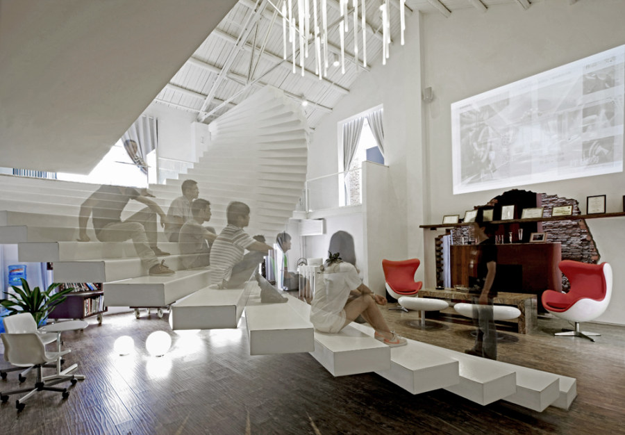 浮沉設計工作室LOFT風格辦公室裝修設計效果圖