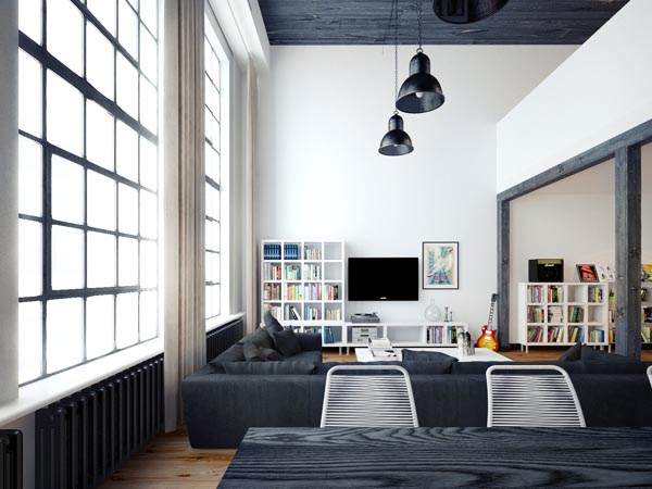 LOFT風格設計公司辦公室設計效果圖