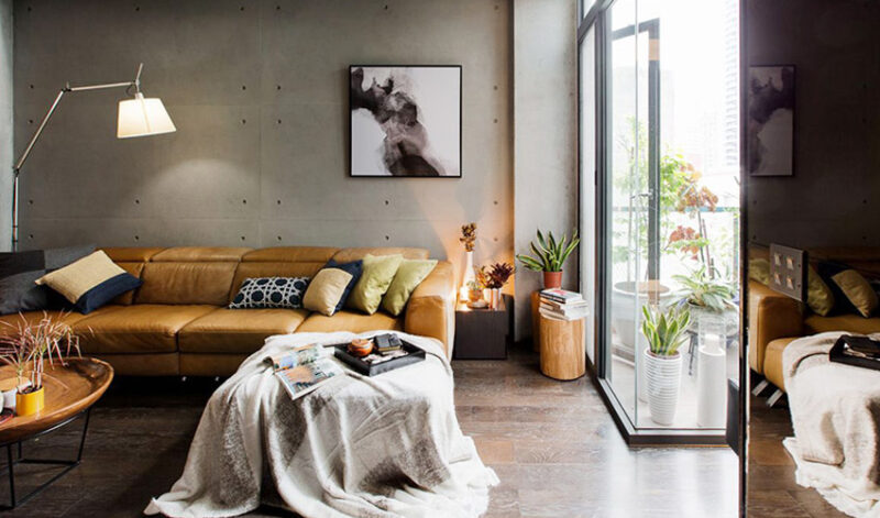 清水模搭配木作—台灣66平米簡約風小宅