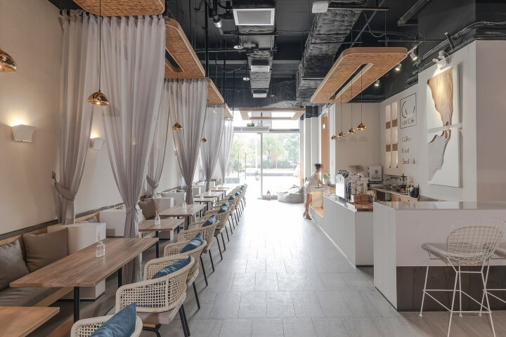 現代簡約風，餐飲設計，咖啡廳設計，餐飲空間，長沙咖啡廳設計